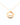 Gold necklace with a leaf-shaped sculptural pendant on a white background